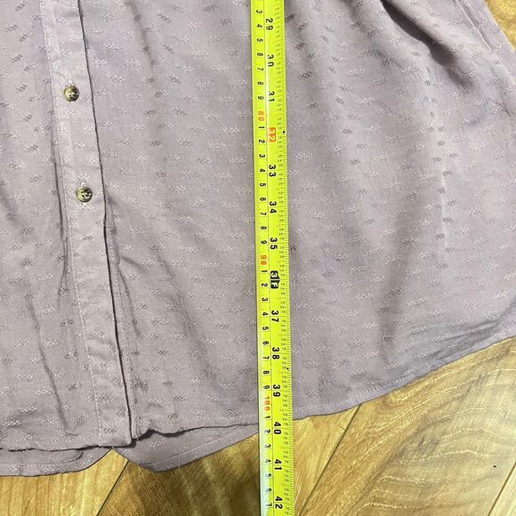 Bohme Shirt Midi Dress Small Lavender Lace Detail Button Down Boho Hippie Relax - Picture 7 of 7
